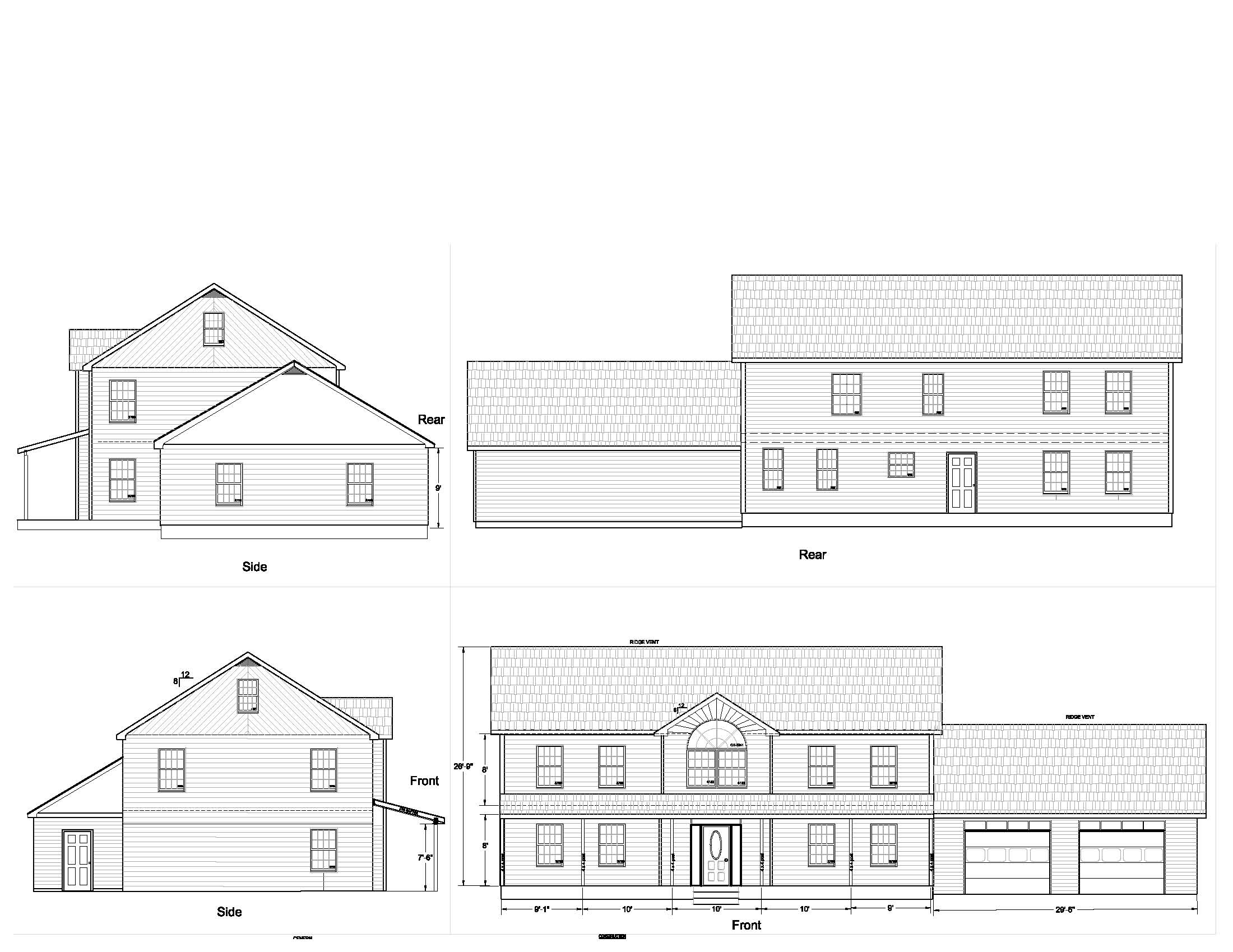 outline drawing house front elevation view. 11288485 PNG